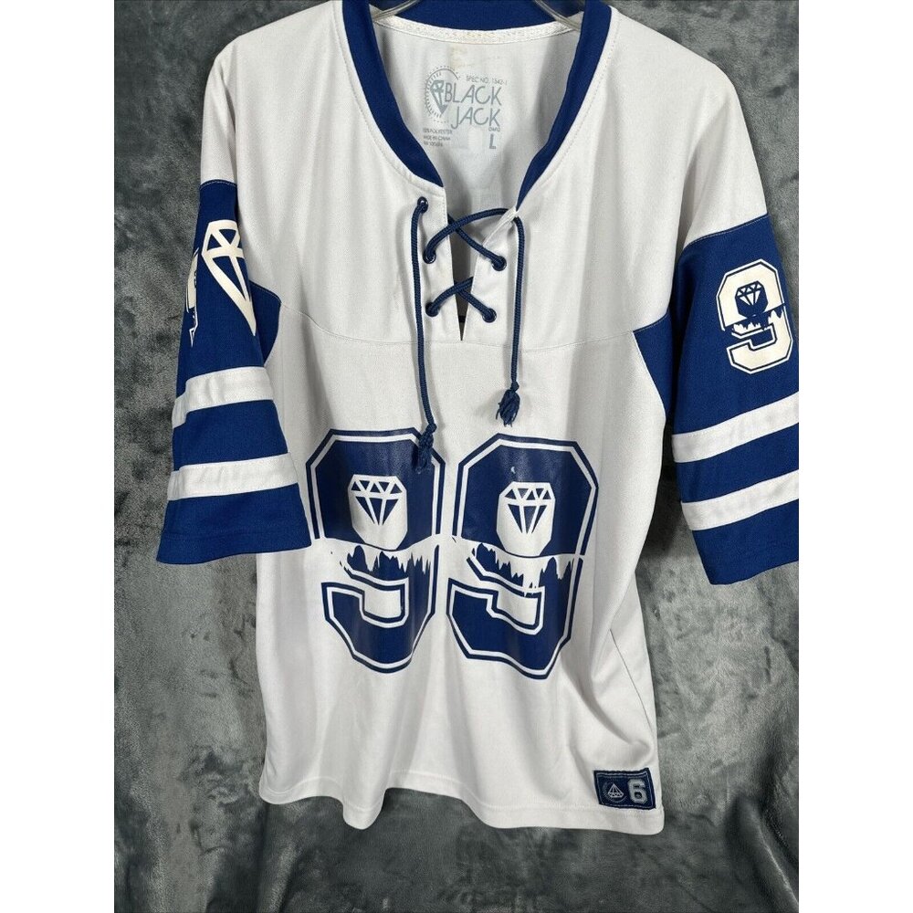 Black Jack Clothing USA Hockey/Baseball Jersey Wayne Gretzky Men’s Large - Picture 10 of 16